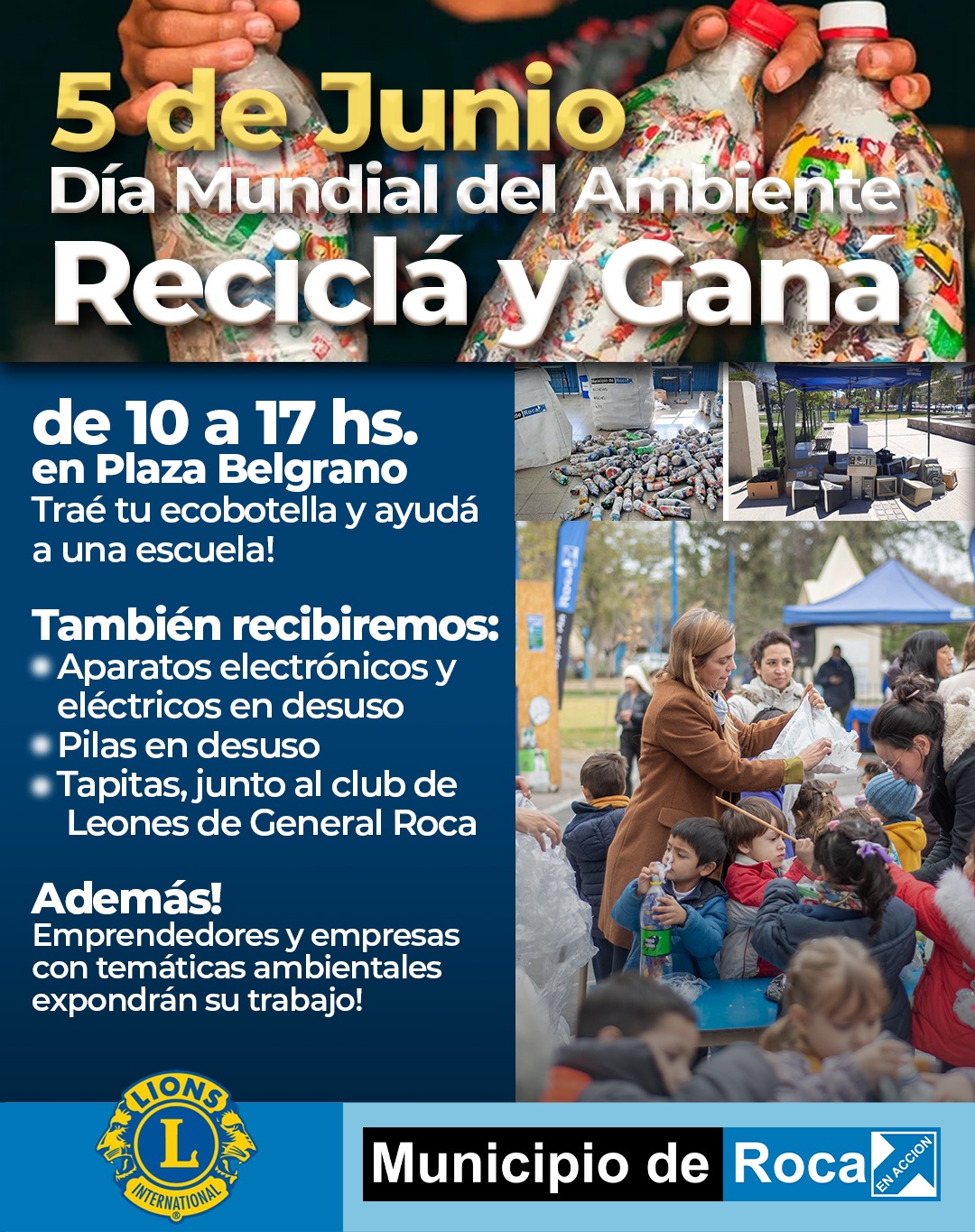 DÍA MUNDIAL DEL AMBIENTE: RECICLÁ Y GANÁ EN PLAZA BELGRANO